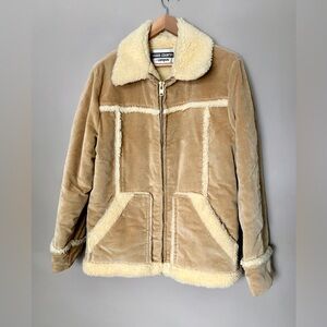 Rugged Country CAMPUS corduroy Sherpa lined rancher coat western workwear 1970s